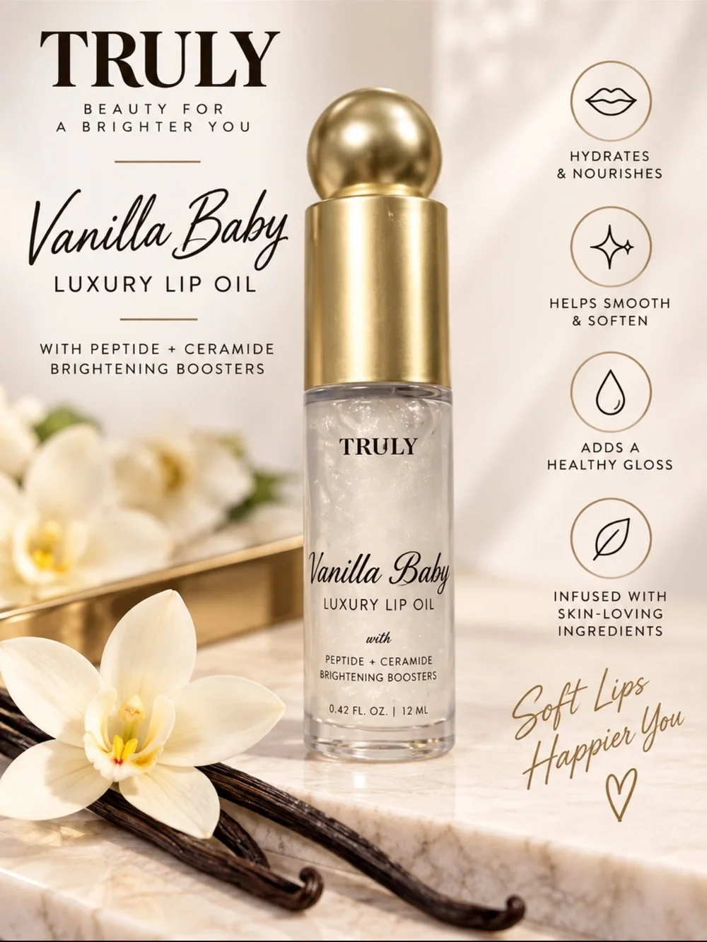 TRULY Vanilla Baby Luxury Lip Oil